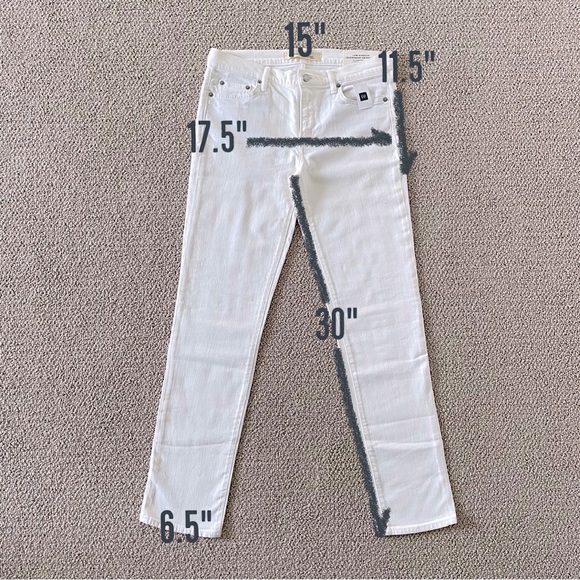GAP 1969 Low Stretch Real Straight White Jeans, 27R - Picture 5 of 10
